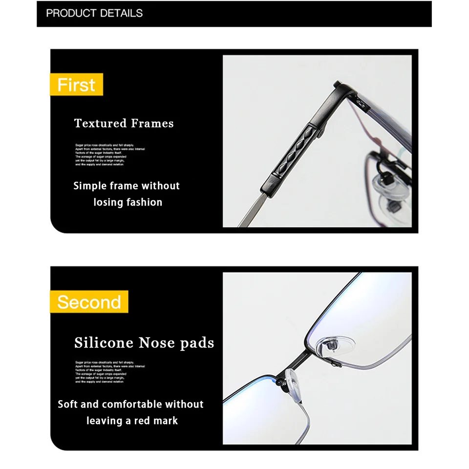 2025 intelligenter Zoom Progressive multifunktionale Lesebrille Damen Herren Multifokale Anti-Blaulicht-Hyperopie-Brille – Detail 8