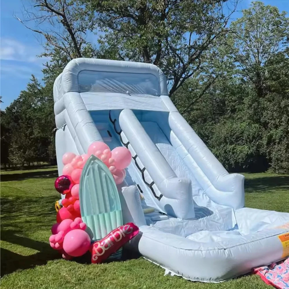 20ft Inflatable Dry Slide PVC Yacht Double Lane Slides Water Bounce Island for Adults Kids