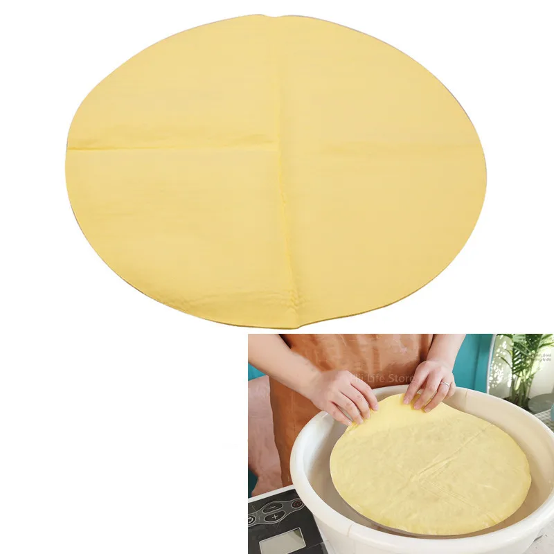 Pottery Art PVA Absorbent Towel Round Square Shape for Fix The Turntable and Pad Cleaning Cloth Diy Clay Sculpture Modeling Tool