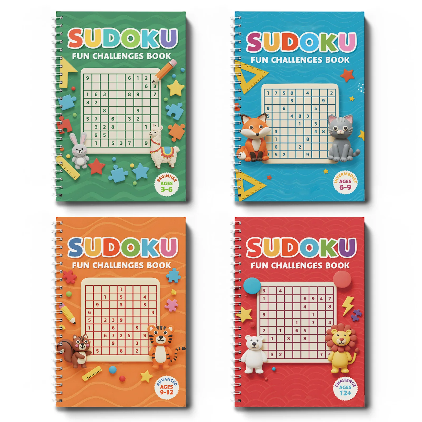 Kids Early Education Sudoku Puzzle Book, Brain Teaser Logic Game Workbook, Number Reasoning Training Book for Toddlers