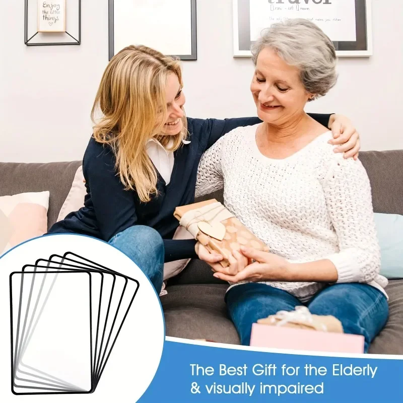 

Набор из 8 прозрачных увеличительных линз-закладок для чтения, увеличивающих всю страницу, идеально подходят для книг, газет и цифровых материалов.