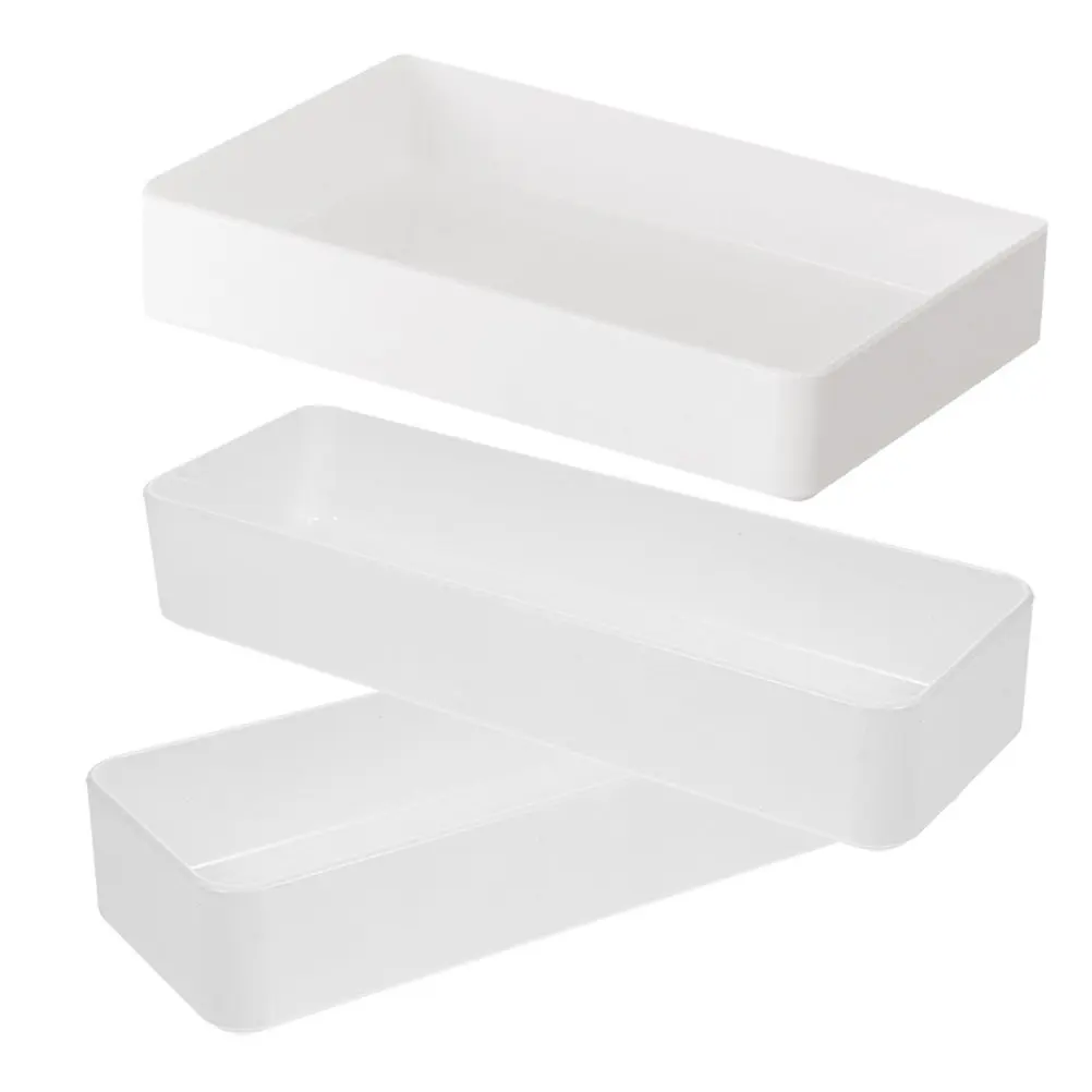 3Pcs Lightweight Drawer Organizer Box Multi-Function Cutlery Tray for Kitchen Silverware Spoon Fork Knife Utensil Sorting Space