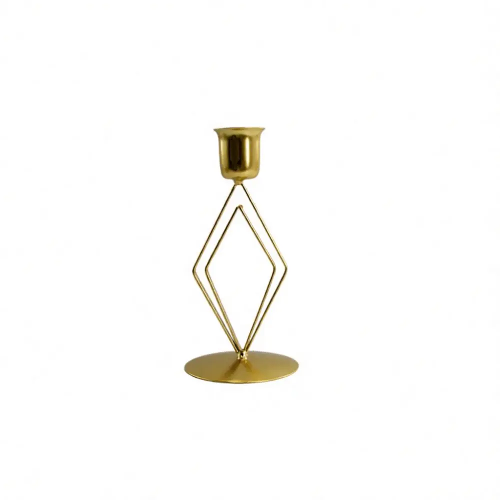 Metal Geometric Candle Holder Creative Iron Art Candlestick Modern Home Ornament For Wedding Centerpieces Event Decor