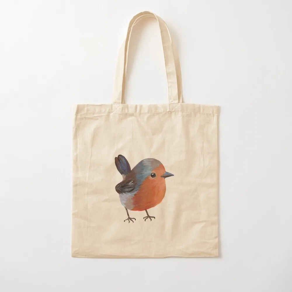 

Cute English Robin Bird Tote Bag shopper bags for women tote bag Canvas Tote Bag