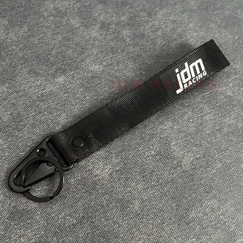 Trendige Auto-Schlüsselanhänger mit Nylonband, Blauem Gurtband und Stahlfederclip, Schlüsselband-Accessoire – Detail 15