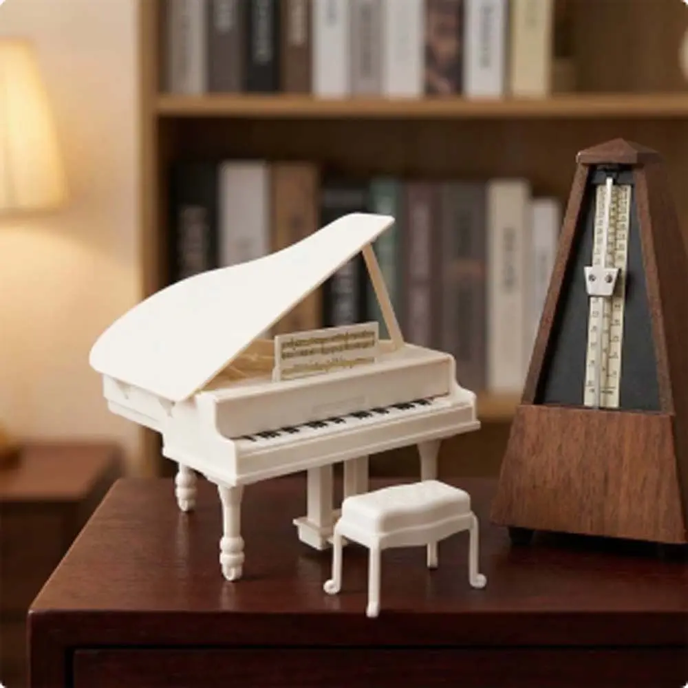 

1/12 Scale Dollhouse Simulation Model Miniature Size Decorative Props Grand Piano Furniture Accessories Simulation