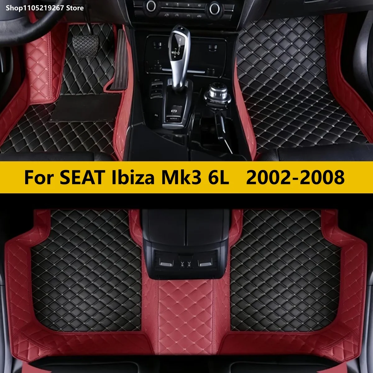 

Car Floor Mats For SEAT Ibiza Mk3 6L 2002 2003 2004 2005 2006 2007 2008 Waterproof Foot Covers Floor Carpets Auto Interior