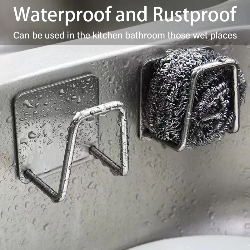 بالوعة المطبخ الإسفنج حامل الفولاذ المقاوم للصدأ الإسفنج حامل إسفنجة مطبخ حامل بالوعة الملحقات تحت بالوعة المنظم SNJ003