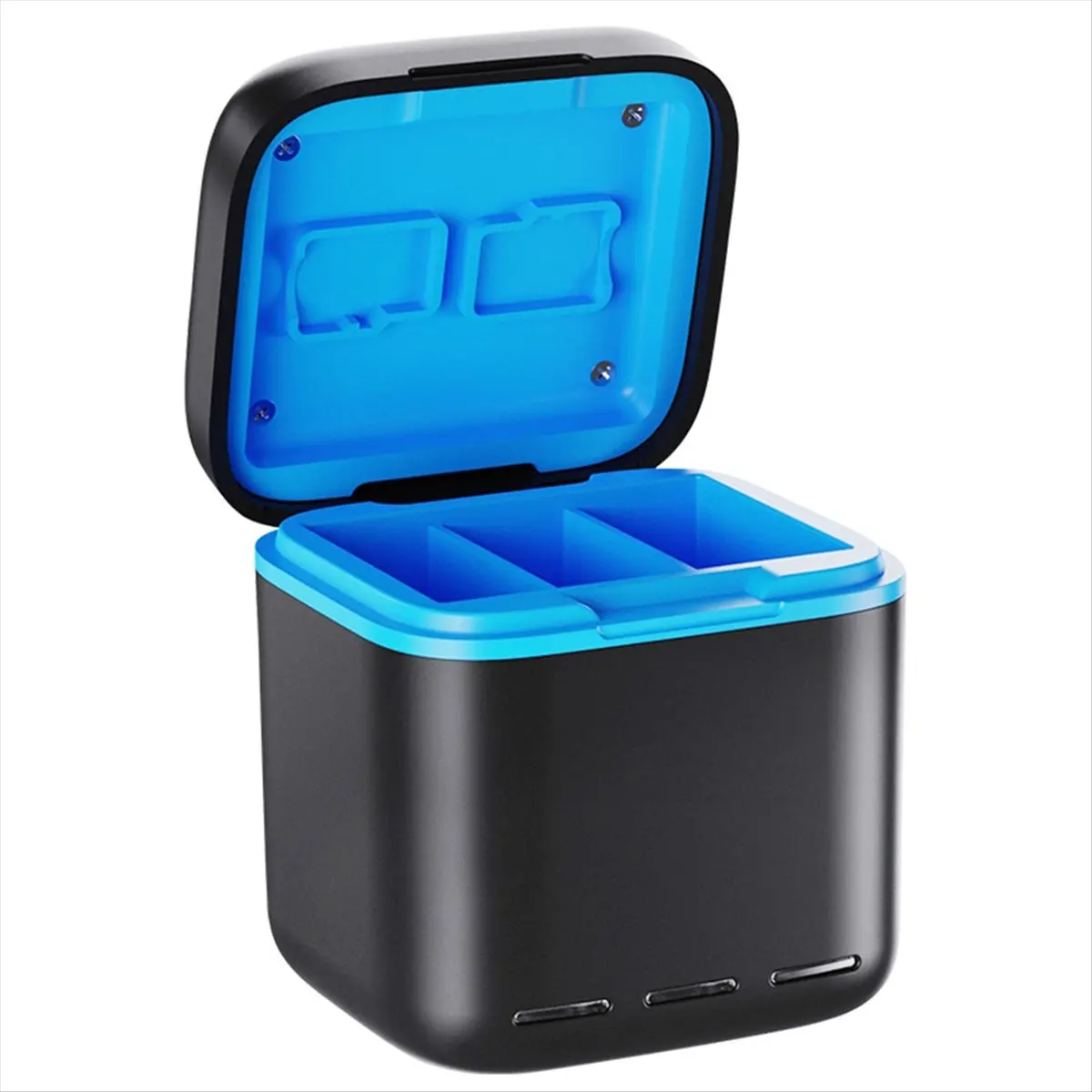 BEST CHOICE）Battery Charger ,3-Channel Fast Charging Box for 13 with Micro-SD Card Slot Action Camera Accessories