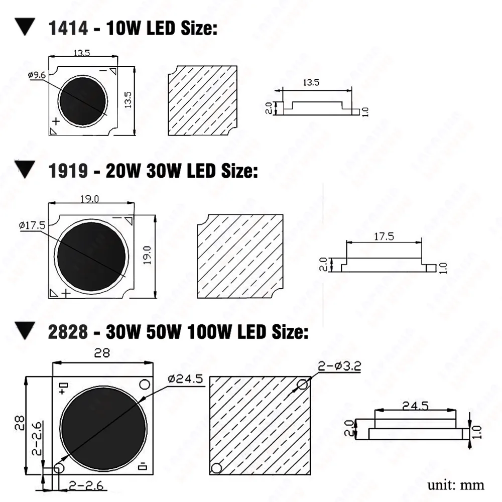 10W 20W 30W 50W 100W COB CRI Ra 99 Warm Natural White 1700K 3000K 4000K 5000K 1414 1919 2828 For 10 20 30 50 100 W Light Beads