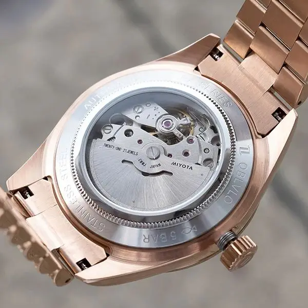 OBLVLO ساعة أوتوماتيكية للرجال 40 مللي متر ساعة يد ميكانيكية كاملة كريستال الهاتفي 5ATM مقاوم للماء الياقوت مضيئة ميوتا 8285 تاريخ الأسبوع