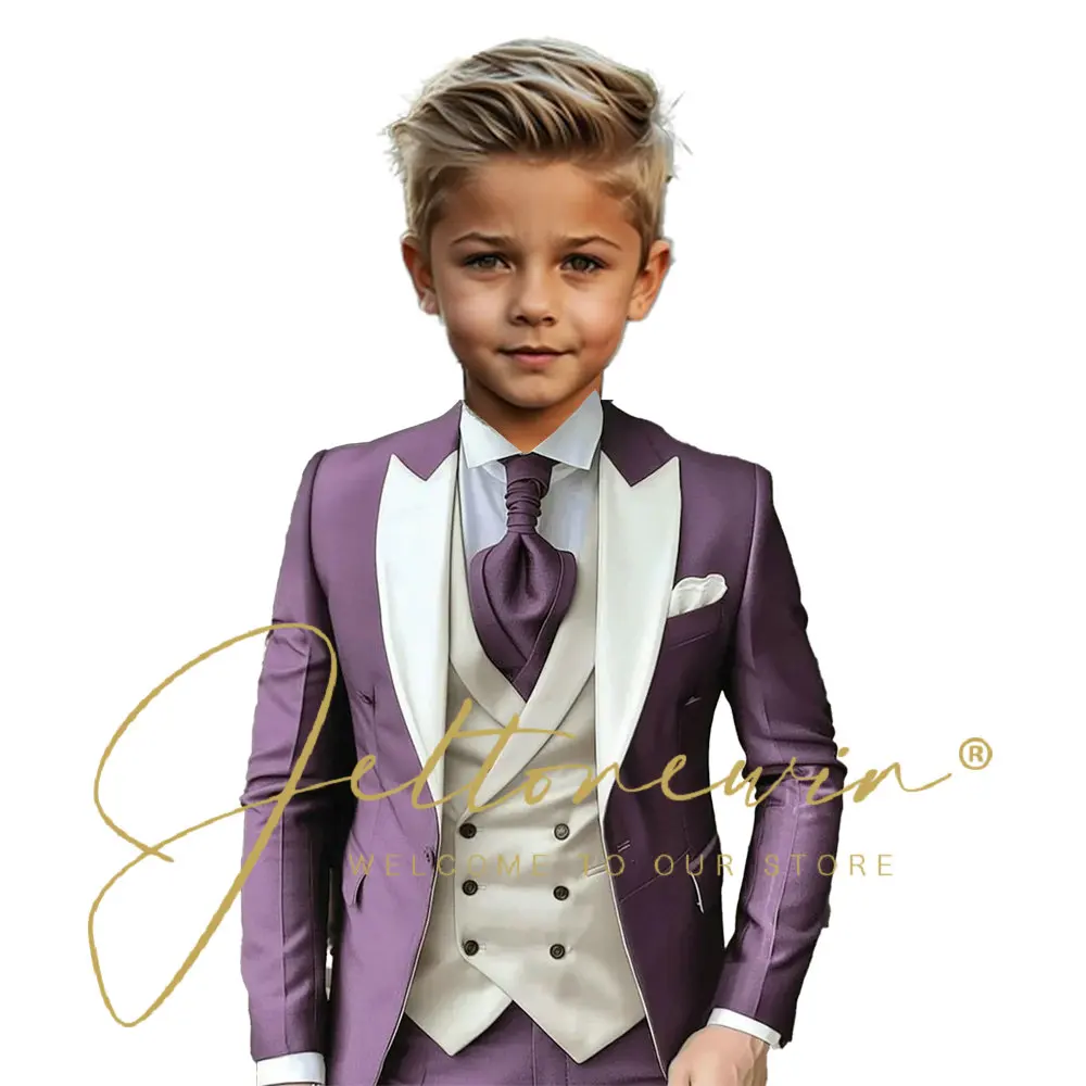 Boys Suit For Wedding Teenager Kids Formal Ceremony Tuxedo Dress Children Photograph Blazer Evening Party Performance Costume