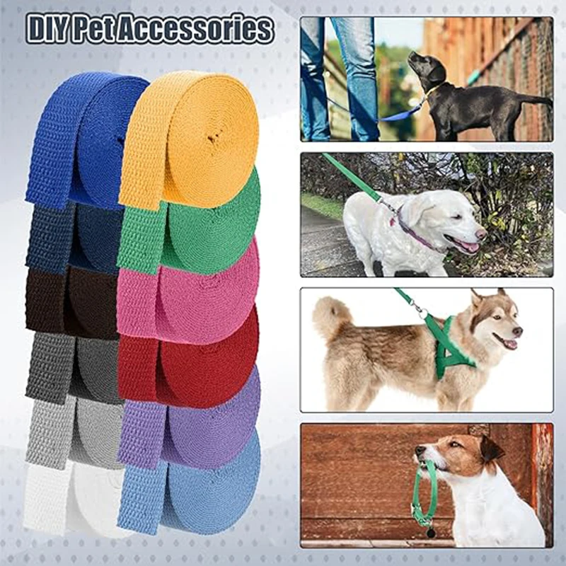 

8M 2mm Thick Cotton Webbing 20/25/32/38/50mm Belt Webbings Tape Dog Collar Canvas Ribbon Strap By The Meter Clothes Sewing Braid