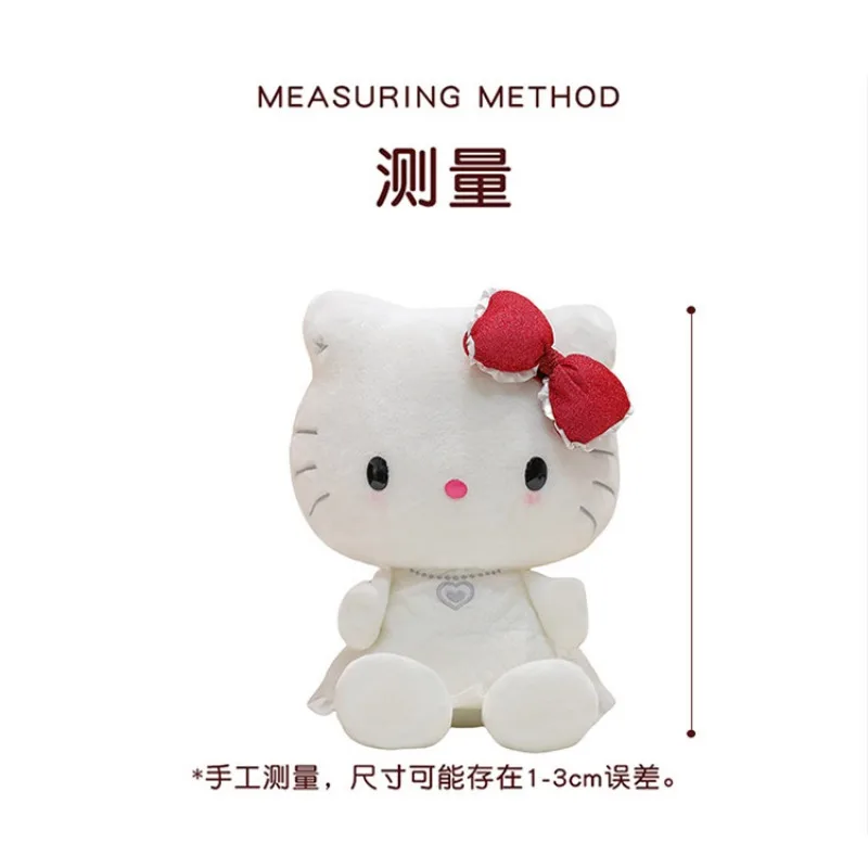 Neue Angel Angels & Demons Niedliche Anime-Plüsch 30 cm Sanrio Hello Kitty-Puppen Rote Schleife Dekorationen Stofftiere Schöne Geburtstagsgeschenke