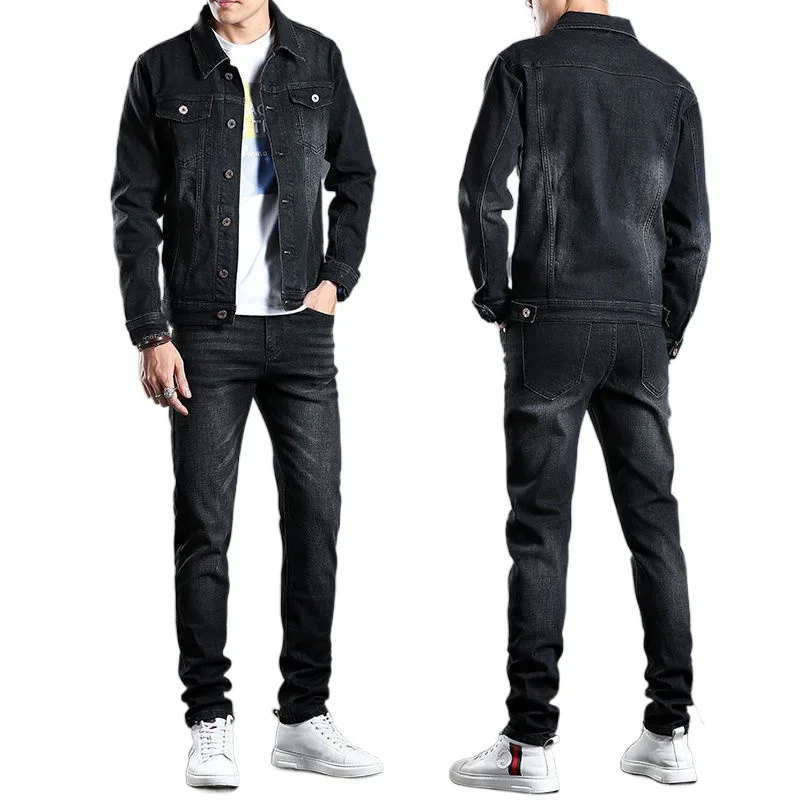 Men\'s Sets Spring Denim Jacket+ Pant Men Suit Jackets Pants Two Pieces of Men\'s Autumn Models Mens Clothes