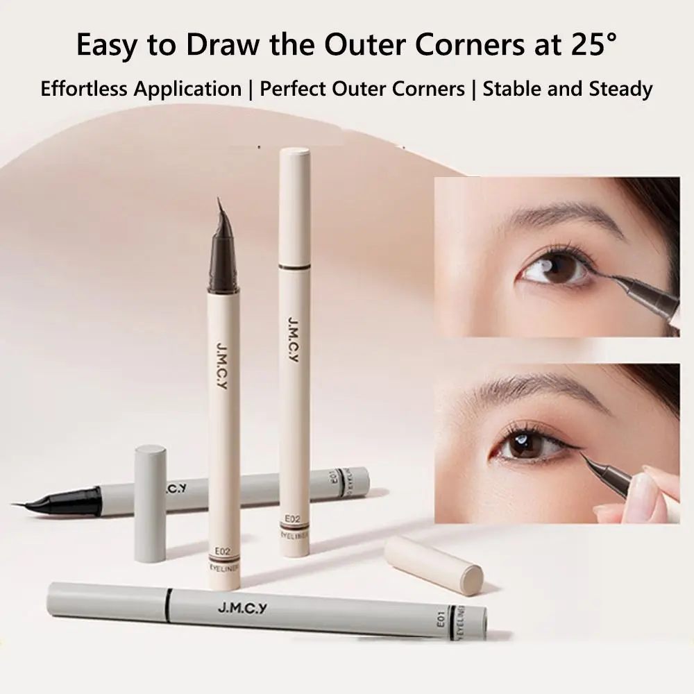 25 °   カーブチップリキッドアイライナー 汚れ防止 極細アイライナー 長持ち 耐汗性 ブラックアイライナーペンシル 女性用