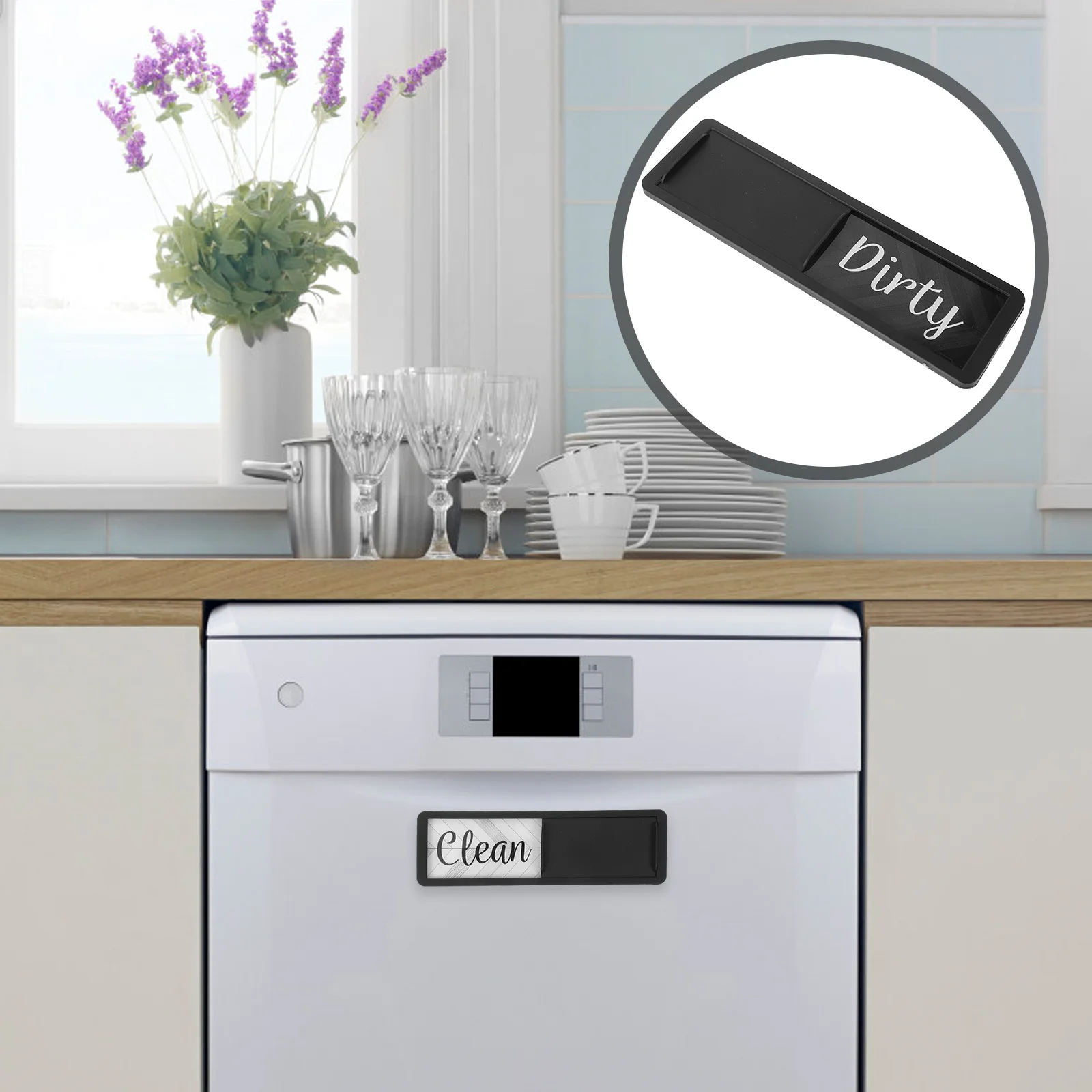 Magnets Dishwasher Sign Double Sided Clean Dirty Sticker for Kitchen Necessities