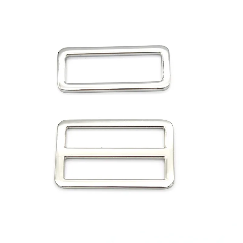 1 1/2 inch (inner diameter) Silver Gold alloying strap adjuster rectangle sliders 50pcs 3mm thickness