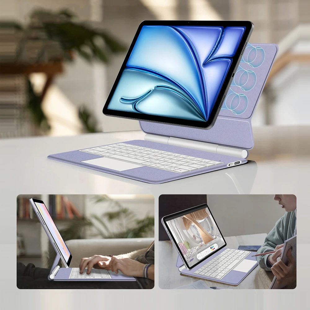 Touchpad Keyboard For iPad Air 11 Inch M4 M3 M2 Case For iPad Pro 11 4th 3rd 2nd 1st Air5 Air4 Magnetic Magic Keyboard Cover view 3