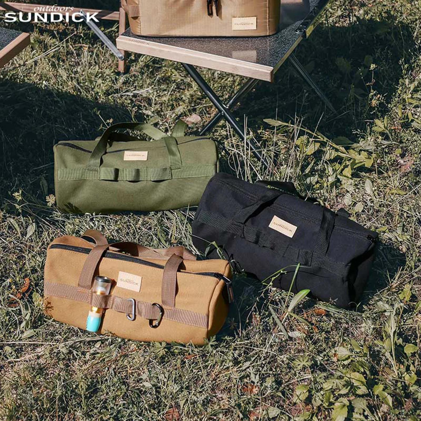 

SUNDICK Ground Nail Tool Bag Portable Canvas Tent Wind Rope Buckle Handbag Waterproof Lightweight Breathable Camping Supplies