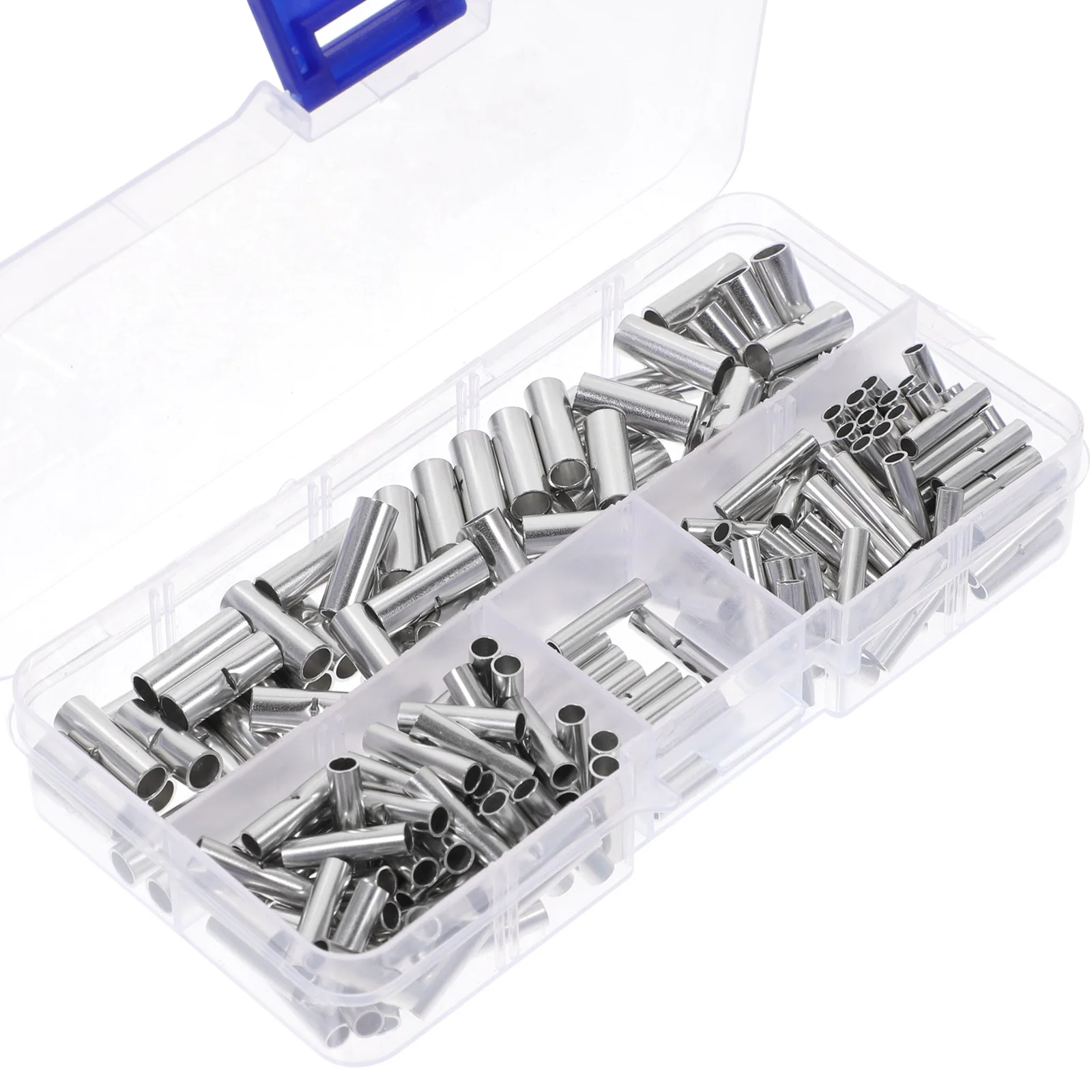 

200Pcs Butt Splice Connectors Kit 22-18Awg 16-14Awg 12-10Awg Non-Insulated Ferrule Terminals Quick Installation