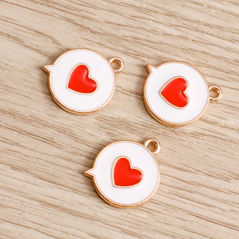 Tusember 20 Stück süße romantische rote Liebesherz-Anhänger für Tropfenohrringe, Armbänder, DIY-Schmuckherstellung für Frauen, handgefertigte Halsketten – Detail 5