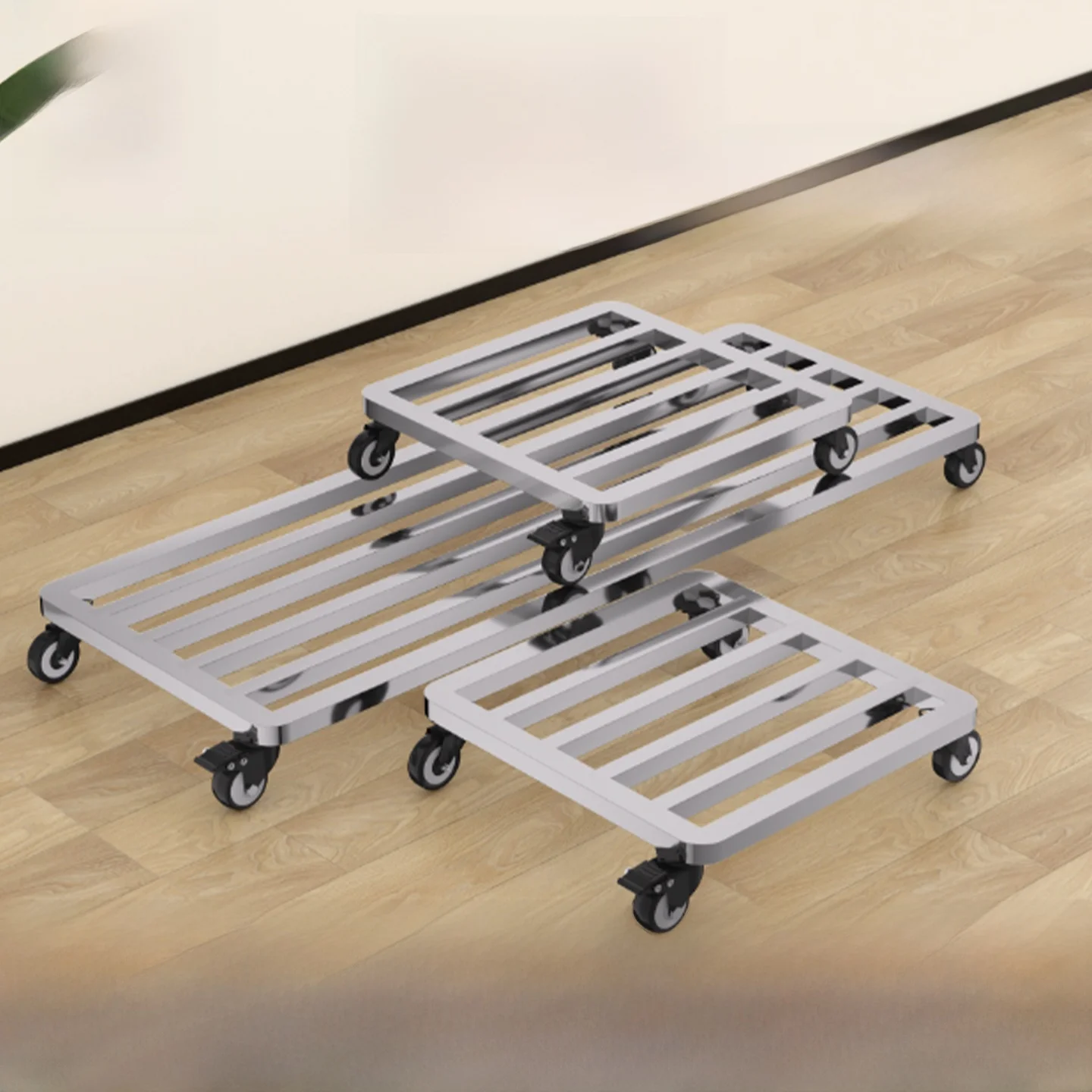 

Thickened Stainless Steel Turtle Cart Lightweight Hand Truck Moving Base Home Use Cargo Trailer Silent Effortless Portable ...