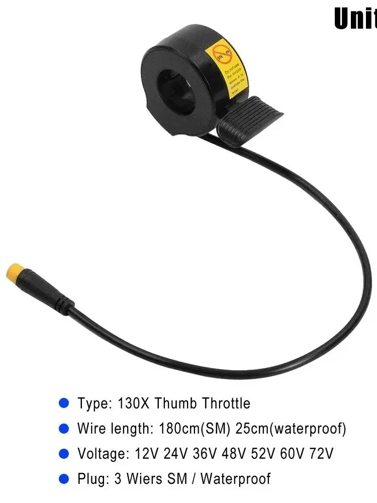 AliExpress NONE 130X Waterproof Thumb Throttle WP Speed Connector for Electric Scooter E-Bike - Replacement Repair Part