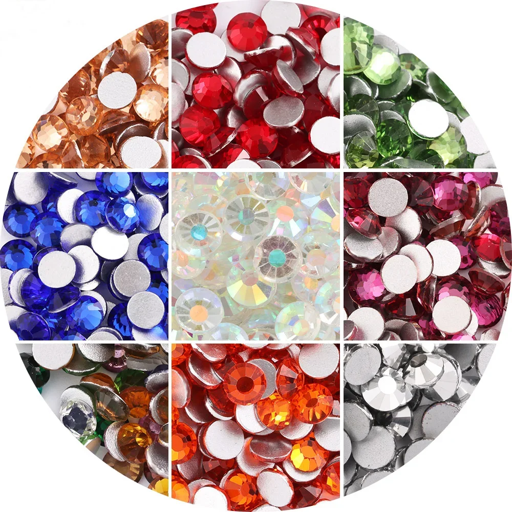 Top Glitter Crystal Ab Ss3-ss40 Non Hot Fix Flatback Sewing & Fabric Garment Nail Art Decorations Nail Art