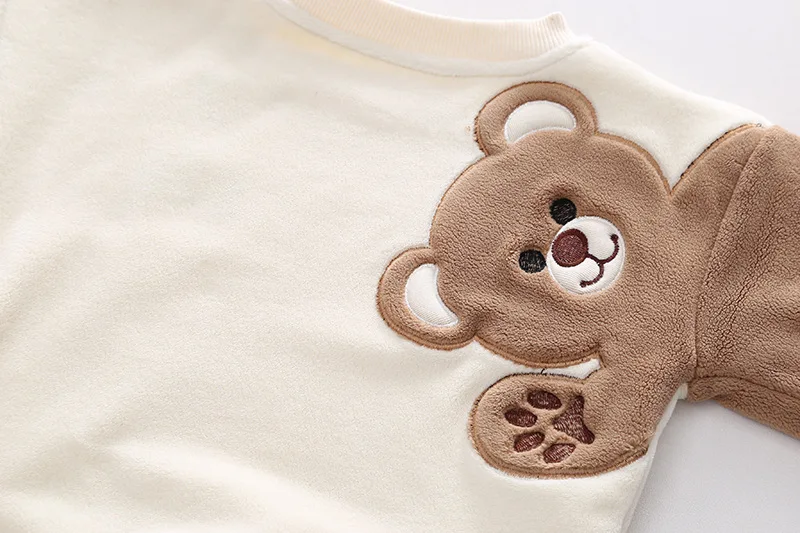 NEW Children Fashion Autumn Winter Baby Boys Girls Clothing Suit Bear Corduroy Hoodie Pants 2Pc/Set Kids Casual Outfits Clothes