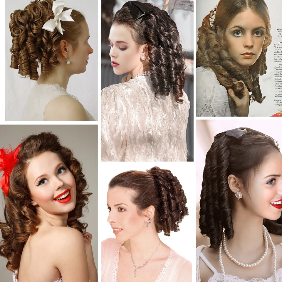 HUAYA Synthetic Black Curly Ponytail Hair Extensions with Hair Comb Pony Tail Hair Clips Hairpieces For Women Heat Resistant