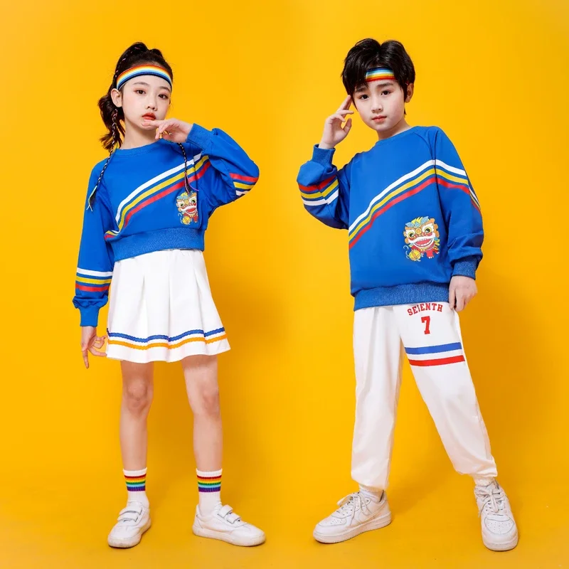 Children's cheerleading performance uniform, class uniform, one set of cheerleading exercise uniform