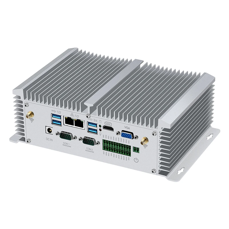 I5-8350U I7-8550U Industrial Mini PC Dual DDR4 Support Linux WiFi 3G/4G LTE GPIO Fanless Computer with 4xUSB3.0 4xUSB2.0 1xHDMI