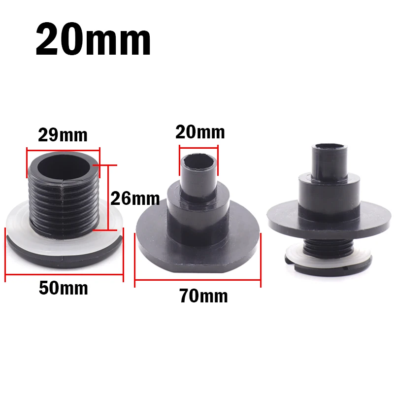 1pc PVC 20mm 25mm Fish Tank Connector Aquarium Elbow Straight Joint Water Tank Drainage Connector Aquarium Water Inlet Outlet