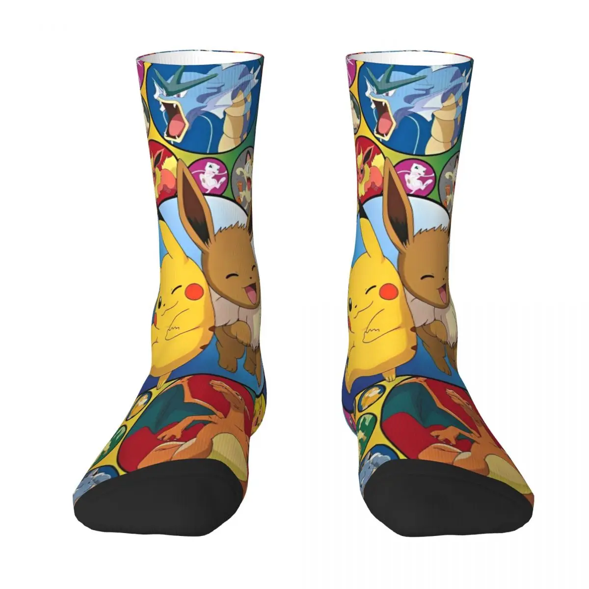 Men Socks Pokemons Anime Stockings Winter Kawaii Soft Socks Printed Outdoor Sports Anti Skid Socks