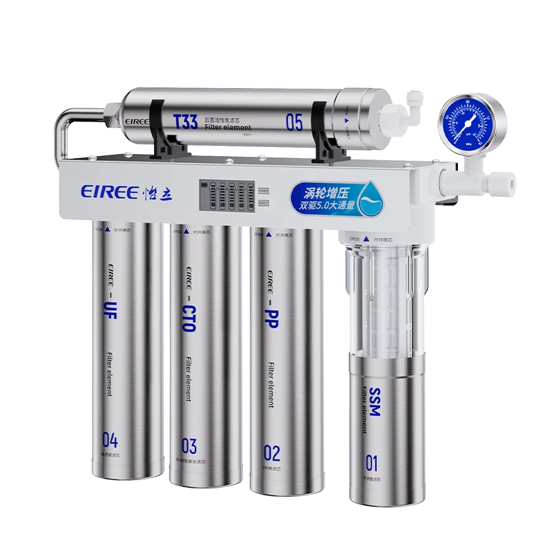 5-Stage Activated Carbon Kitchen Water Purifier Manual Ultrafiltration Soft Water Filter for Household Drinking Water