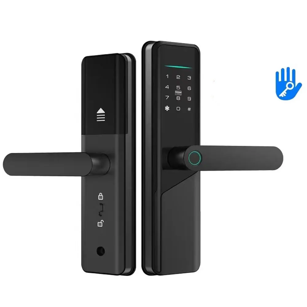 TIAGO Bluetooth TT LOCK Fingerprint Magnetic Card Password Key Remote Unlock Temporary Password Home Smart Door Lock