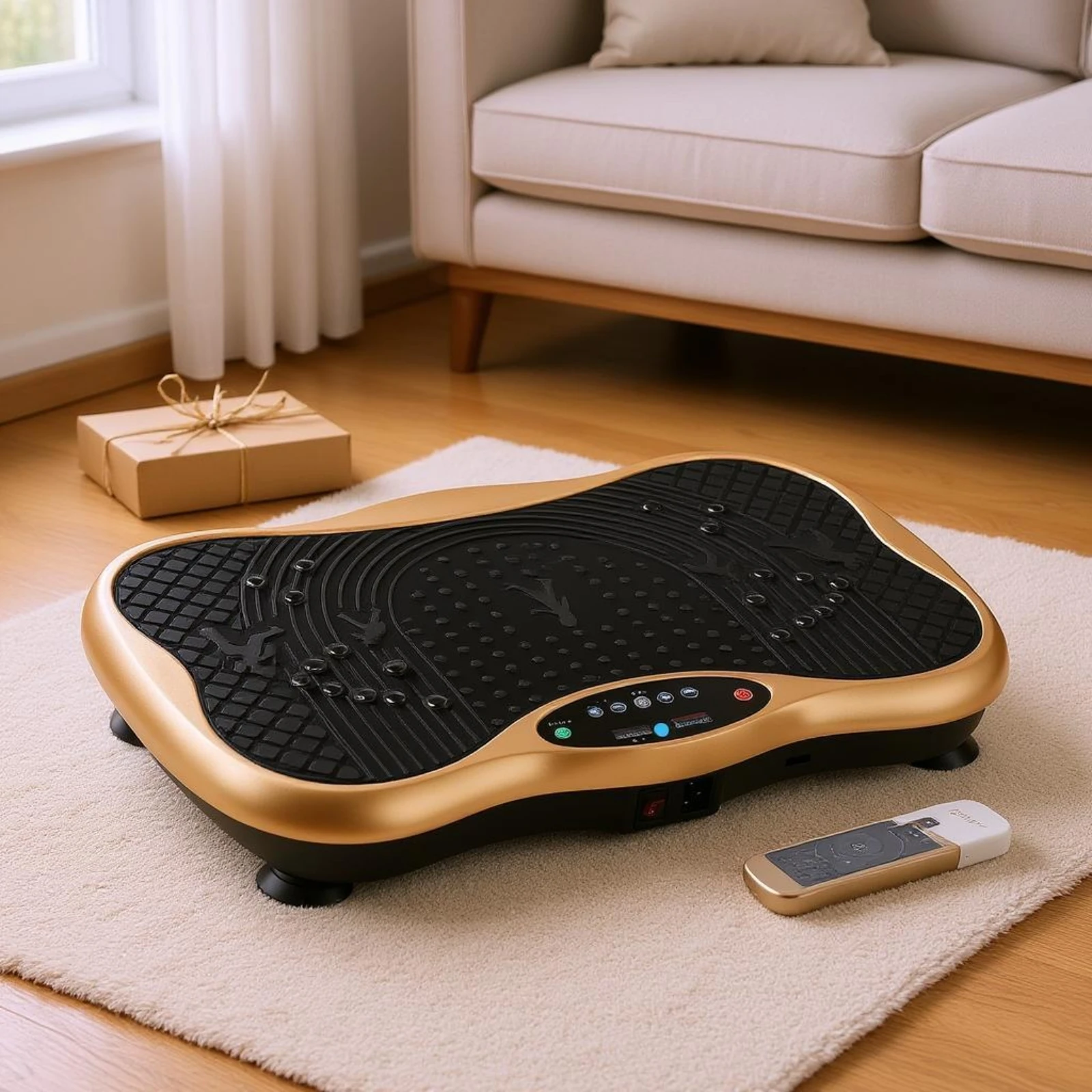 

Standing Vibration Plate Rounded Edges Vibration Plate Vibrating Exercise Machine Front Control Panel Whole Body Shaker
