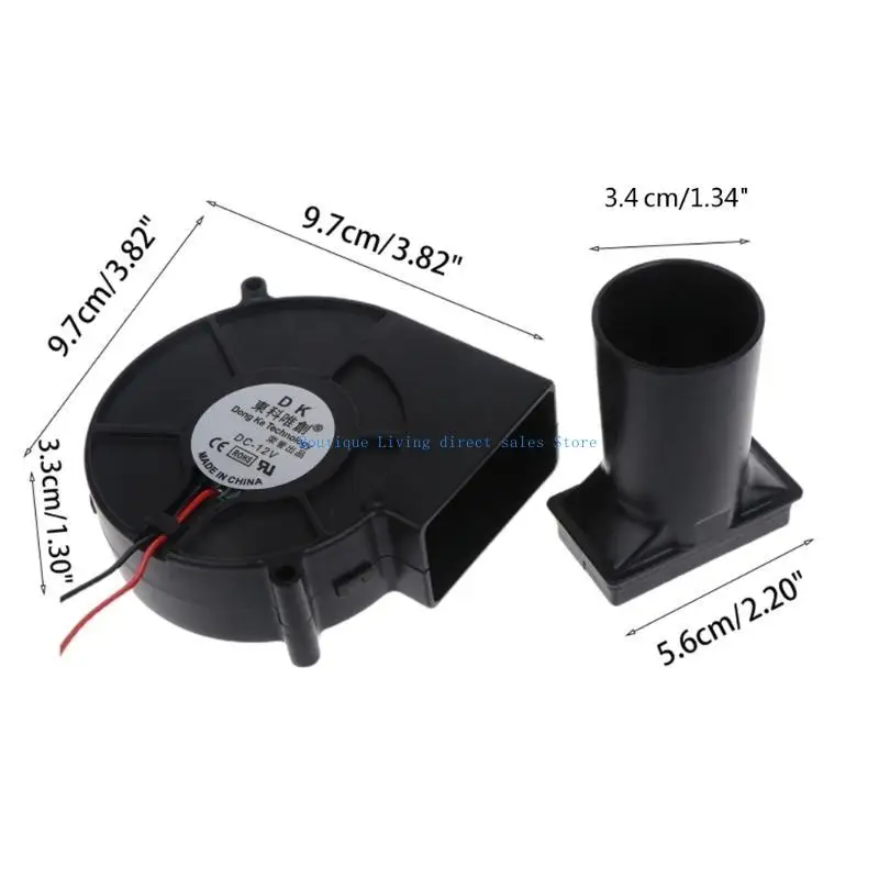 캠핑 피크닉 여행 B용 바베큐 팬 12V 2A 전원 PWM 송풍기 팬 9733