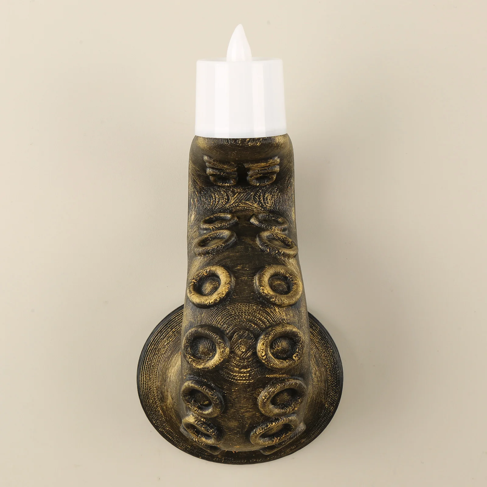 Cross‑border Antique Octopus Tentacle Wall Candle Holder, Gothic Black Gold Wall Mounted Candlestick for Home Decor
