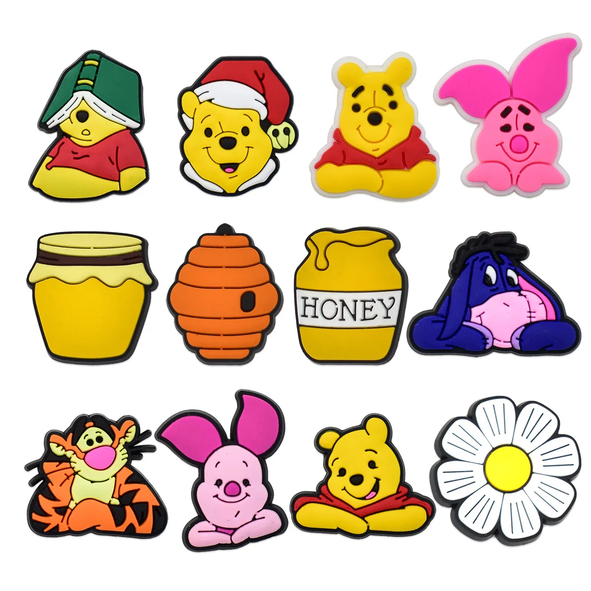 Mesuca New Design Cartoon Little Bear DIY accessories PVC Praise Shoe charmas clow for clogs Slides Gift Idea Easy to install