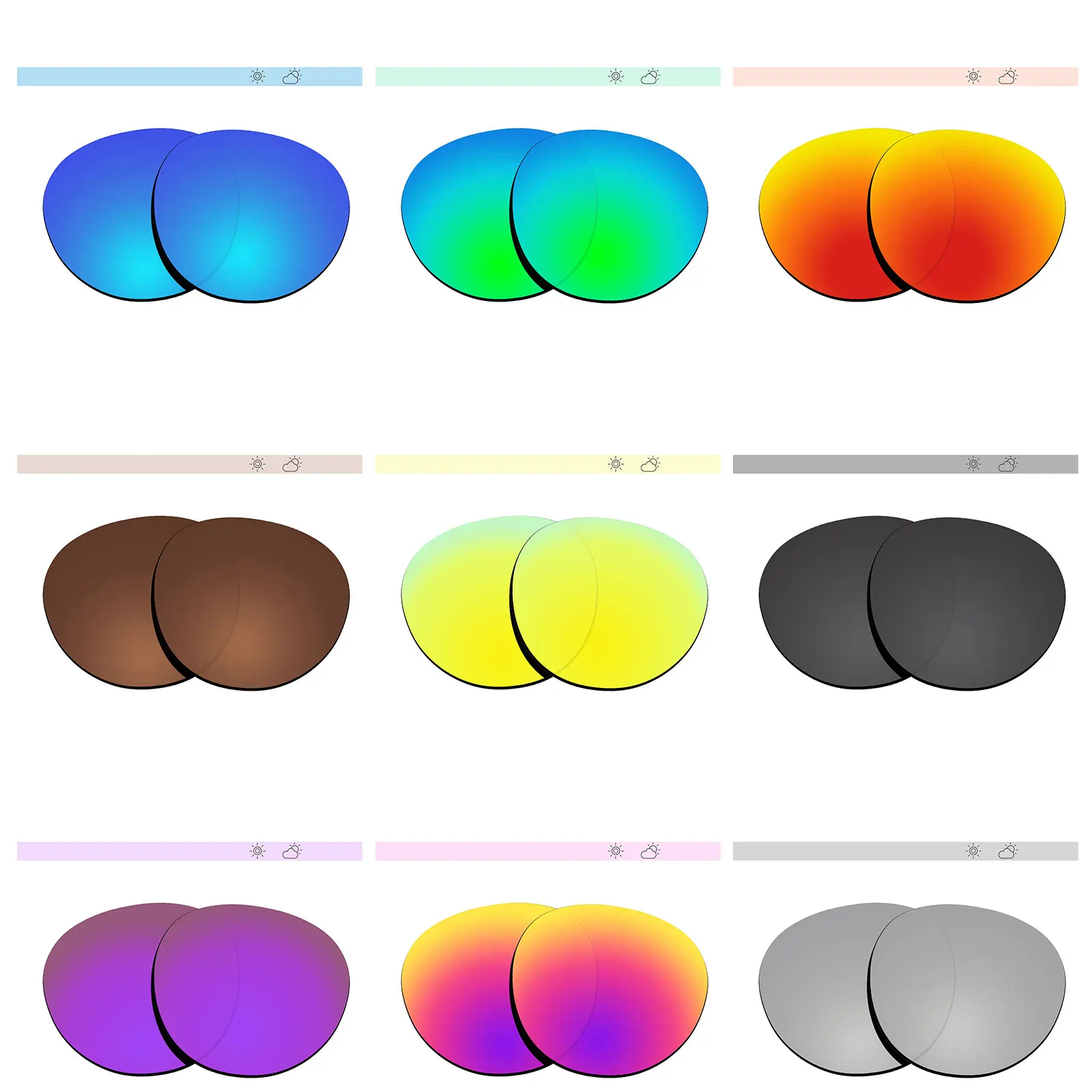 Glintbay Polarized Replacement Sunglasses Lenses Compatible with EMPORIO ARMANI EA1144-52 3011 52mm - Multiple Options