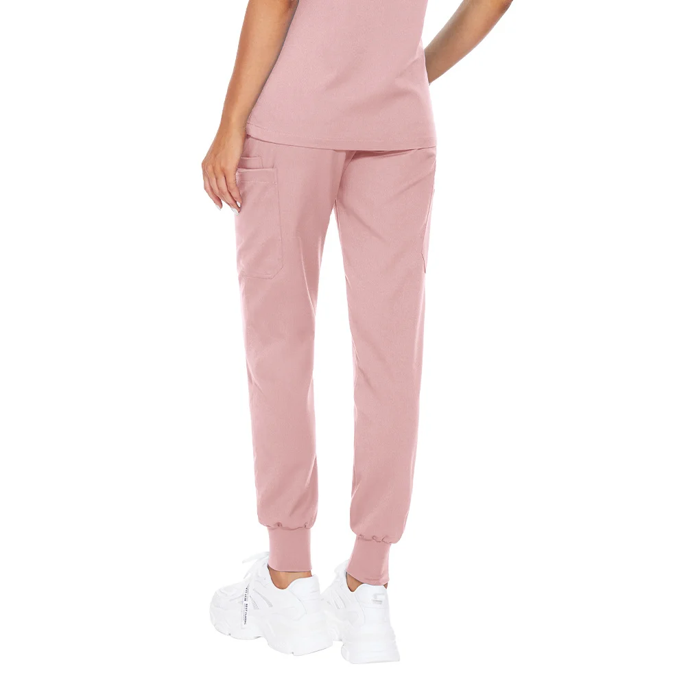 Pantalon de Jogging unisexe, couleur unie, pour dentiste, Salon de beauté, soins infirmiers pour hommes, uniforme de Spa, gommage médical pour animaux de compagnie