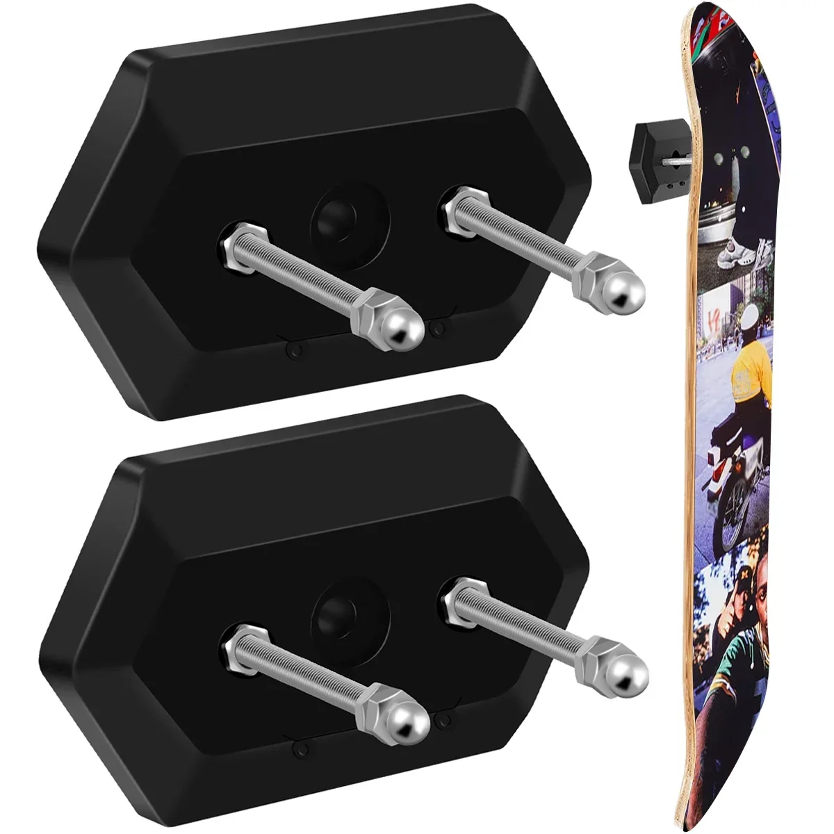 

2Pcs Skateboard Wall Mount Holder Heavy Duty Skateboard Hanger Space Saving Floating Skateboard Display Rack Home Wall NEW