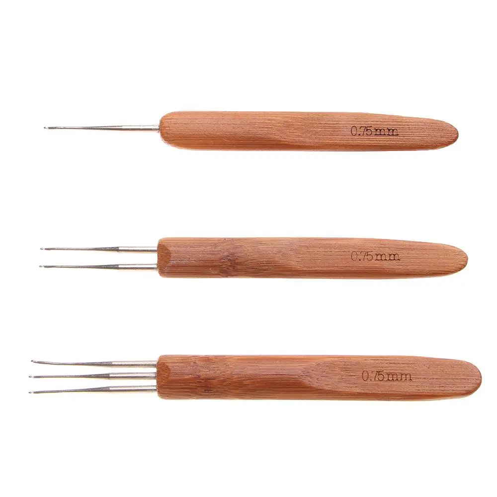 

Инструменты для плетения волос с одной/двойной/тройной головкой, игла для вязания крючком для изготовления дредов, вязальные крючки, уход за косами