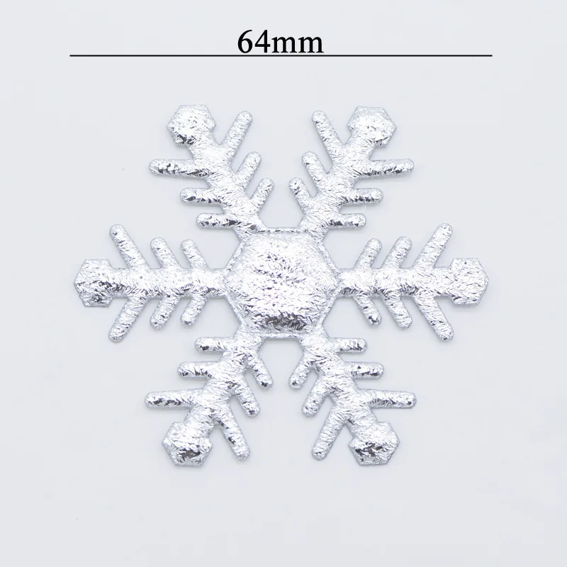 30Pcs 2.5inch Snowflake Patches Glitter BIG Snowflake Appliqued Patches for Christmas Decoration DIY Party Stickers Accessories