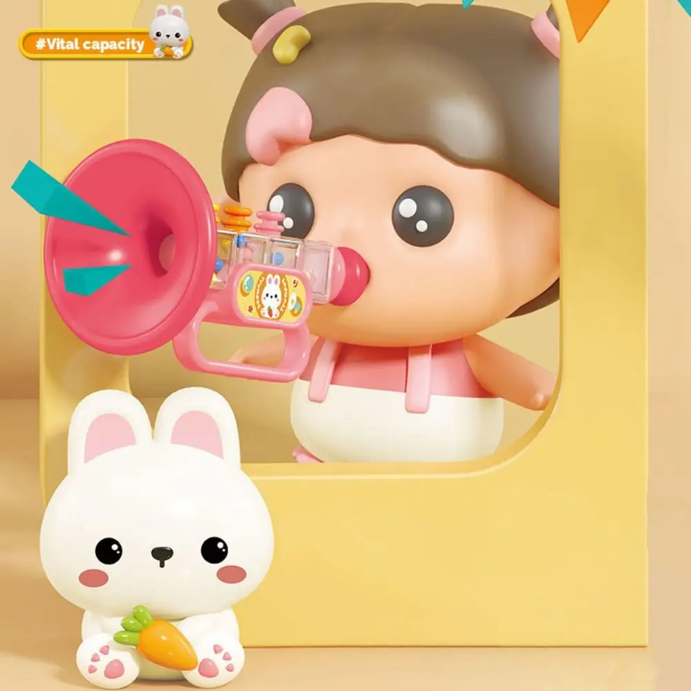 การเรียนรู้ MINI เป่าทรัมเป็ตการ์ตูนกระต่าย Speech Enhancement Horn ของเล่นแขวนเชือกเปลี่ยนเสียงนกหวีดของขวัญ