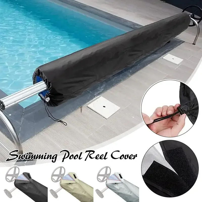 

190D Swimming Pool Solar Reel Protective Cover Waterproof Heavy Duty Dustproof Cover Outdoor Waterproof UV Protective