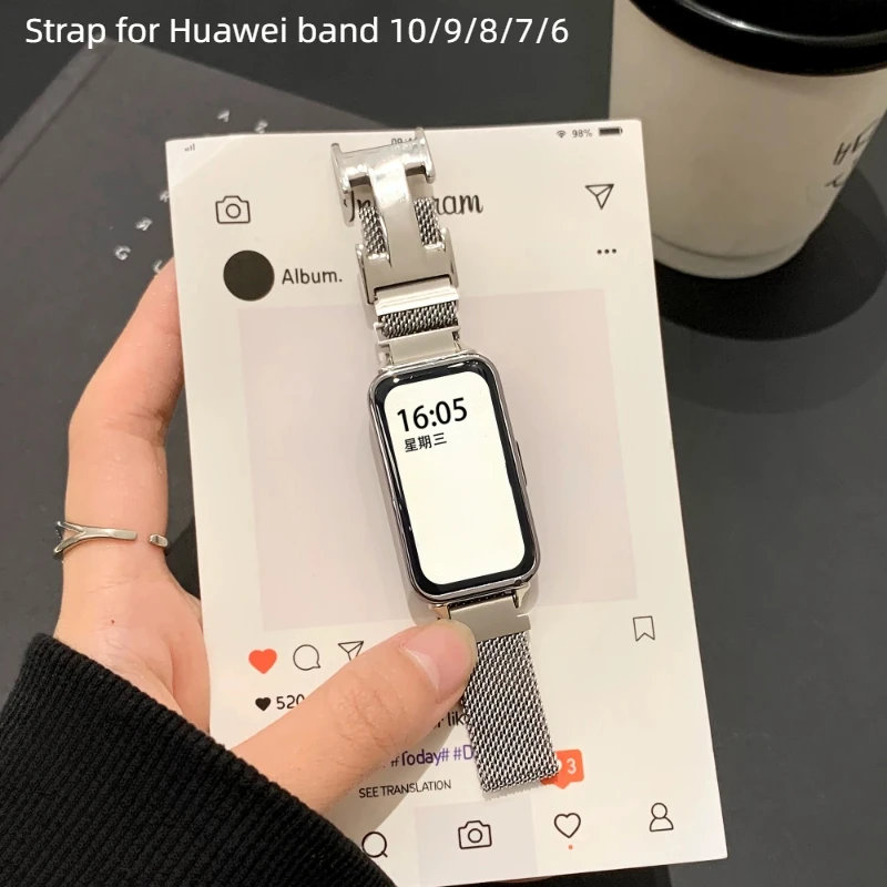 金属ストラップ-huawei-社バンド-10-コレアブレスレット時計バンド-huawei-社バンド-9-8-7-女性男性ストラップ交換スポーツリストバンド