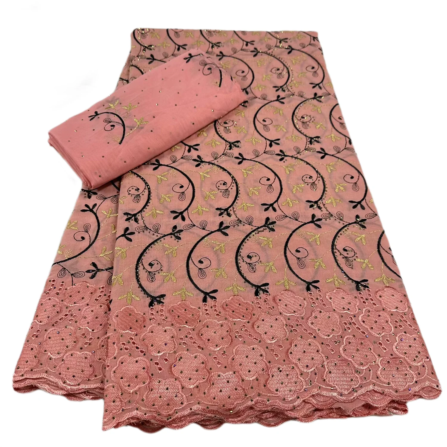 

5 + 2 ярда с шарфом, швейцарская кружевная ткань с камнями, сухая кружевная вышивка, африканская ткань из 100% хлопка, швейцарская вуаль, кружево в Дубае, стиль, шить